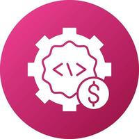 Development Cost Icon Style vector