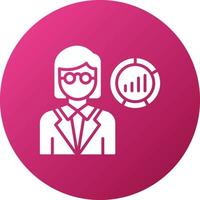 Data Scientist Female Icon Style vector