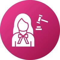 Lawyer Female Icon Style vector