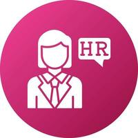 Hr Specialist Female Icon Style vector