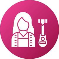 Musician Female Icon Style vector