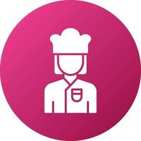 Chef Female Icon Style vector