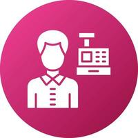 Cashier Male Icon Style vector