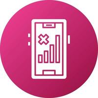 señal celular nulo icono estilo vector