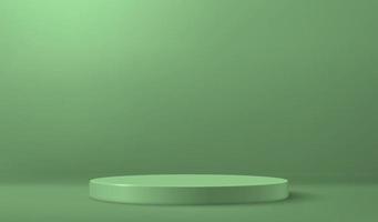 3d realistic podium or pedestal on empty studio background vector