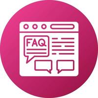 FAQ Icon Style vector