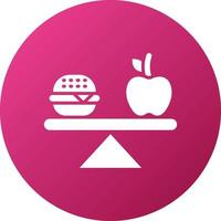 equilibrado dieta icono estilo vector