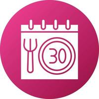 30 Day Challenge Icon Style vector
