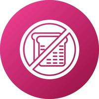 No Refined Carbs Icon Style vector