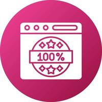 100 auténtico icono estilo vector