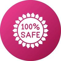 100 Safe Icon Style vector