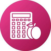 caloría calculadora icono estilo vector