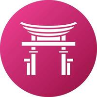 Torii Gate Icon Style vector