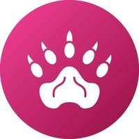 Bear Paw Icon Style vector