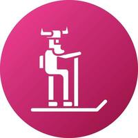 Viking Skiing Icon Style vector