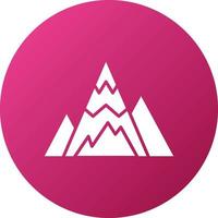 Mountain Peak Icon Style vector