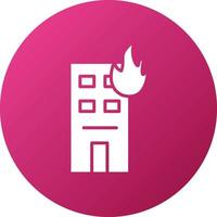 Building Fire Icon Style vector