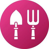 Fork And Trowel Icon Style vector