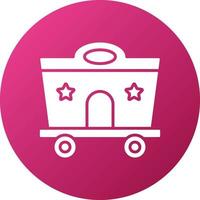 Circus Wagon Icon Style vector