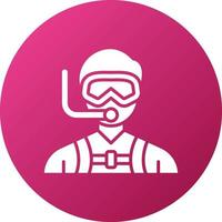 Diver Male Icon Style vector