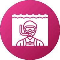 abierto agua buceo icono estilo vector