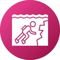 Wall Diving Icon Style vector