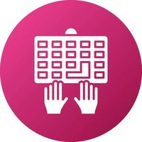 Typing on Keyboard Icon Style vector