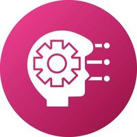 Critical Thinking Icon Style vector