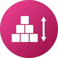 Block Height Icon Style vector