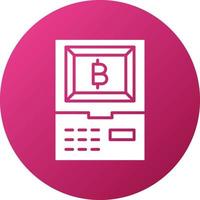 Cryptocurrency ATM Icon Style vector