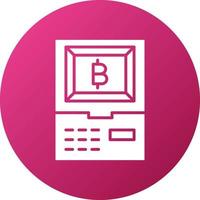 criptomoneda Cajero automático icono estilo vector