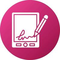 Digital Signature Icon Style vector