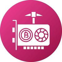 GPU Mining Icon Style vector