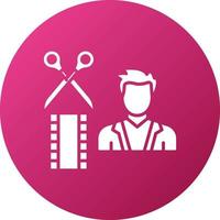 Film Editor Male Icon Style vector