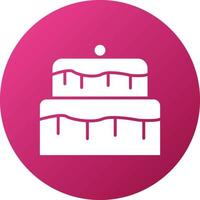 Two Layered Cake Icon Style vector