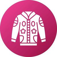 carrera chaqueta icono estilo vector