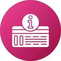 crédito tarjeta información icono estilo vector