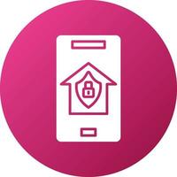 Home Security App Icon Style vector