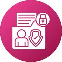 Sensitive Personal Data Icon Style vector
