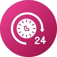 Round The Clock Icon Style vector