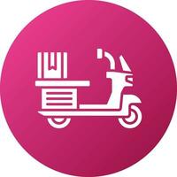 Delivery On Bike Icon Style vector