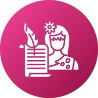 Historian Woman Icon Style vector