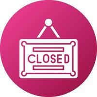 Closed Sign Icon Style vector