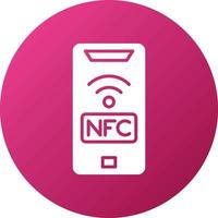 estilo de icono nfc vector