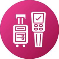 Bag Drop Kiosk Icon Style vector