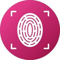 Fingerprint Scan Icon Style vector