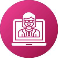 Female Influencer Icon Style vector