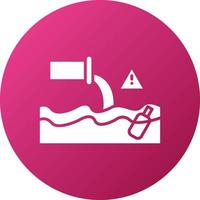 Water Pollution Icon Style vector