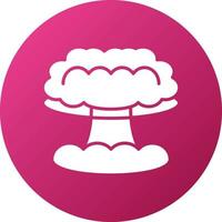 nuclear explosión icono estilo vector