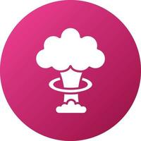 Nuclear Explosion Icon Style vector